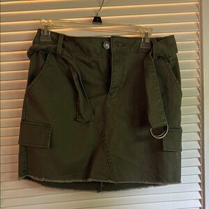 Olive Green Women's Cargo Skirt